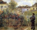 Claude Monet Peinture dans son jardin du maître d’Arenteuil Pierre Auguste Renoir